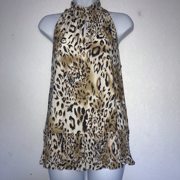 Essentials by Milano Tops - 2/$20 Essentials Animal Leopard Print Sleeveless Top M